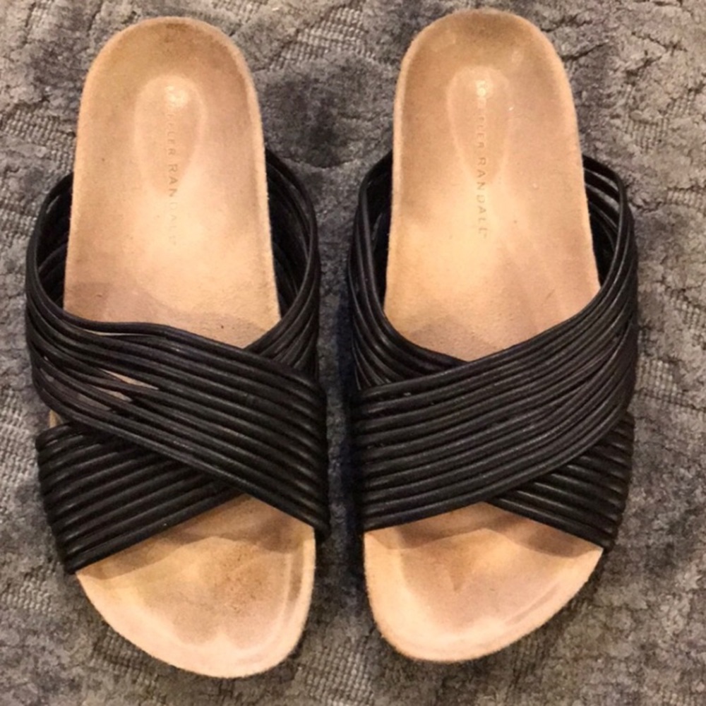 Loeffler Randall Petra sandals. Leather slides